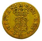 Carlos III (1759-1788). 1759 J. 1/2 escudo. ... 