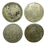 Carlos IV (1788-1808). Lote 4 monedas de 8 ... 