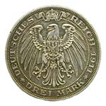 Alemania. Würtemberg. 3 marcos. 1911 F. ... 