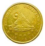 República Boliviana. 8 escudos. 1845 PTS R. ... 