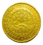 Chile. 8 escudos. 1834 IJ. Santiago. ... 