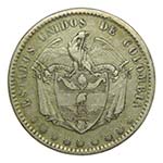 Colombia. Un peso. 1864. (KM#139.1). ... 