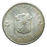 Filipinas. Un peso. 1947. (KM#185). 20 gr. ... 