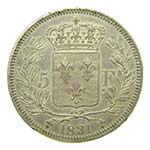 Francia. 5 Francos. 1831. Henri V. (KM#35) ... 