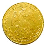 México. 8 escudos. 1851 PF. Guanajuato. ... 