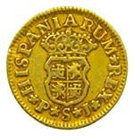 Felipe V (1700-1746). 1743/2 PJ. 1/2 escudo. ... 