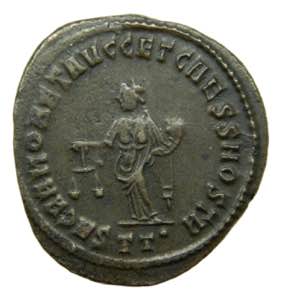 Diocleciano (284-305). Follis. AE. Ticinum ... 