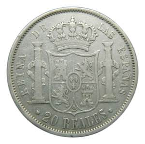 ESPAÑA. Isabel II (1833-1868). 1854. 20 ... 