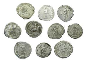 ROMA. Lote de 10 denarios del Imperio ... 