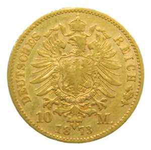 Alemania Bavaria. 10 mark 1873 D Bayern. ... 