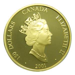 Canada 150 dólares. Año 2001. Holograma. ... 