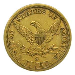 Estados Unidos. 5 dolares. 1856 S. San ... 