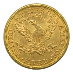 Estados Unidos. 5 dolares. 1881 (km#101) ... 