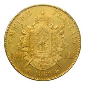 Francia. 100 francos 1869 A Paris. Napoleón ... 