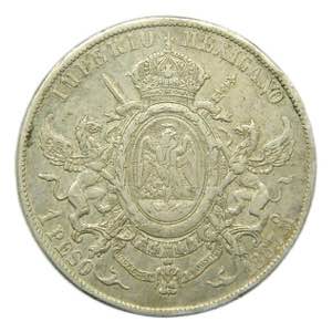 Mexico city 1867. Un peso. (km#388.1) ... 