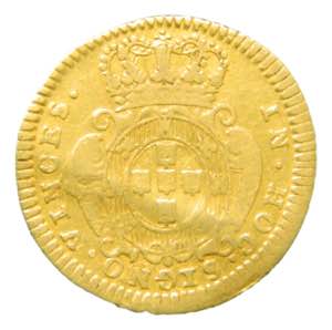Portugal 1/2 escudo. 1722 L. Joannes V ... 