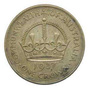 AUSTRALIA. Jorge VI. 1937. Crown. (KM#34). ... 