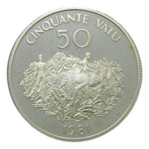 VANUATU. 1981. 50 vatu. (KM#1a). Ar 925. ... 