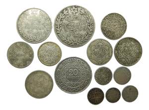 MARRUECOS / MOROCCO. Lote de 14 monedas. ... 