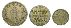 NORUEGA / NORWAY. Lote 3 monedas. Siglo XIX. ... 