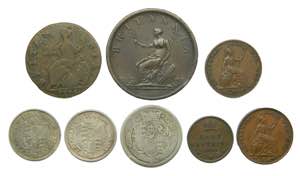 REINO UNIDO / GREAT BRITAIN. Lote 8 monedas. ... 