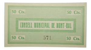 Catalunya. Consell Municipal de Mont-Ral. 50 ... 