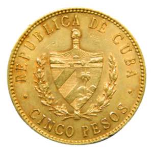 CUBA. 1916. 5 pesos. (KM#19). 8,37 gr. Au. ... 