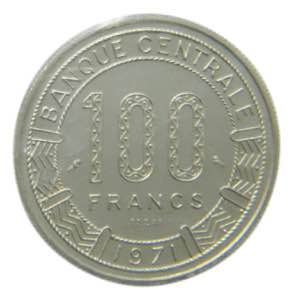 CHAD. 1971. 100 Francos. ESSAI. (KM#E3). ... 