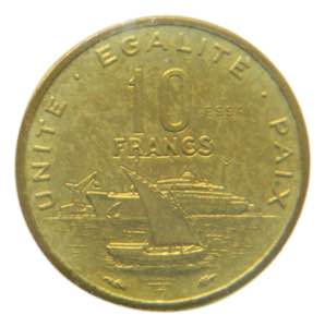 DJIBOUTI. 1977. 10 Francos. ESSAI. (KM#E4).  