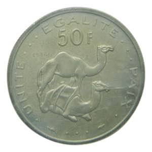 DJIBOUTI. 1977. 50 Francos. ESSAI. (KM#E6). ... 