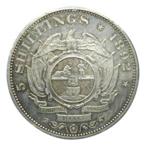 SUDAFRICA / SOUTH AFRICA. 1892. 5 shilling. ... 