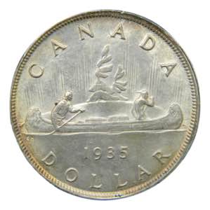CANADA. Jorge V. 1935. 1 dólar. (KM#30). ... 