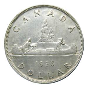 CANADA. Jorge V. 1936. 1 dólar. (KM#31). ... 