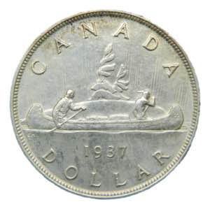 CANADA. Jorge VI. 1937. 1 dólar. (KM#37). ... 