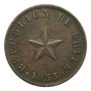CHILE. 1853. 1 centavo. ... 