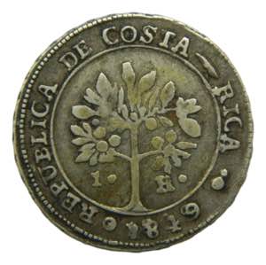 COSTA RICA. 1849 JB. 1 real. (KM#66). Ar. 