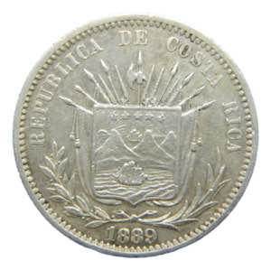 COSTA RICA. 1889 HEATON. 25 centavos. ... 