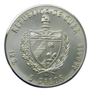 CUBA. 1985. 5 pesos. (KM#123). Ar. XIII ... 