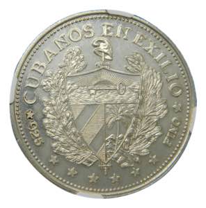 CUBA 1965. peso . Souvenir. NGC . Plain edge