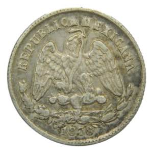 MEXICO. 1878 Zs S Zacatecas. 25 centavos. ... 