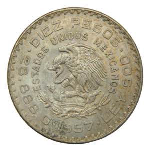 MEXICO. 1957. 10 pesos. (KM#475). Ar. 