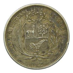 PERU. 1858 MB. 50 céntimos. (KM#178). Ar. 