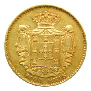 PORTUGAL. Luis I. 1869. 5000 reis. (KM#516). ... 