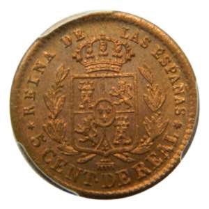 ESPAÑA / SPAIN. Isabel II. 1864 Segovia. 5 ... 