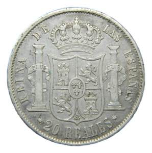 ESPAÑA / SPAIN. Isabel II. 1854 Sevilla. 20 ... 