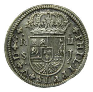 Felipe V (1700-1746). 1725 J. 2 Reales. ... 