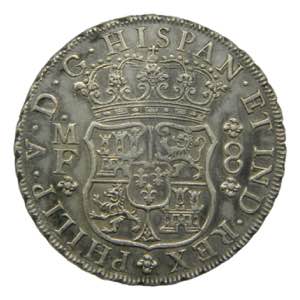 Felipe V (1700-1746). 1736/5 MF. 8 Reales ... 