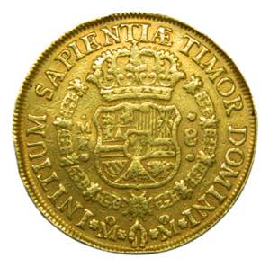 Felipe V (1700-1746). 1734 MF. 8 escudos. ... 