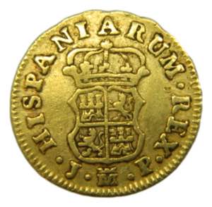 Carlos III (1759-1788). 1760 JP. 1/2 escudo. ... 