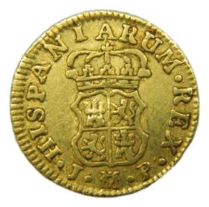 Carlos III (1759-1788). 1761 JP. 1/2 escudo. ... 